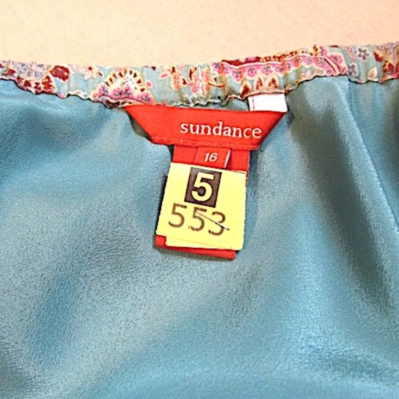 VTG Sundance Pull-on Paisley Full Silk Skirt, Size 16 - Picture 3 of 7